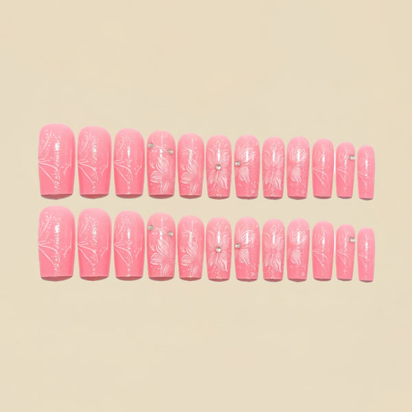 12 Sizes-24 Pcs Press On Nails Y1599