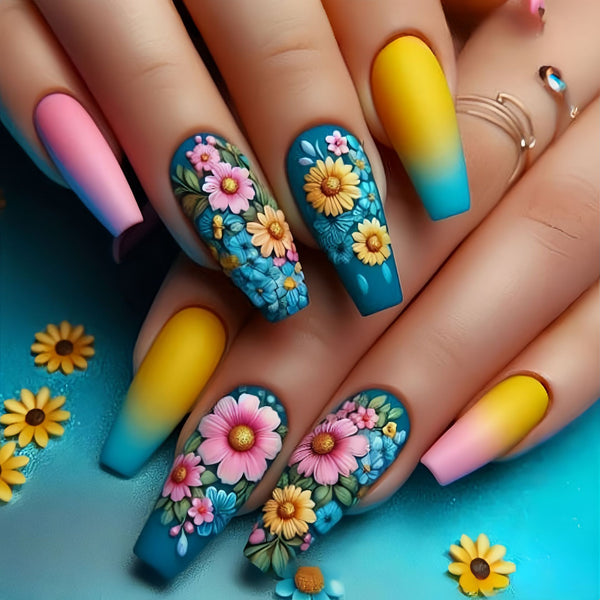 12 Sizes-24 Pcs Press On Nails Y732