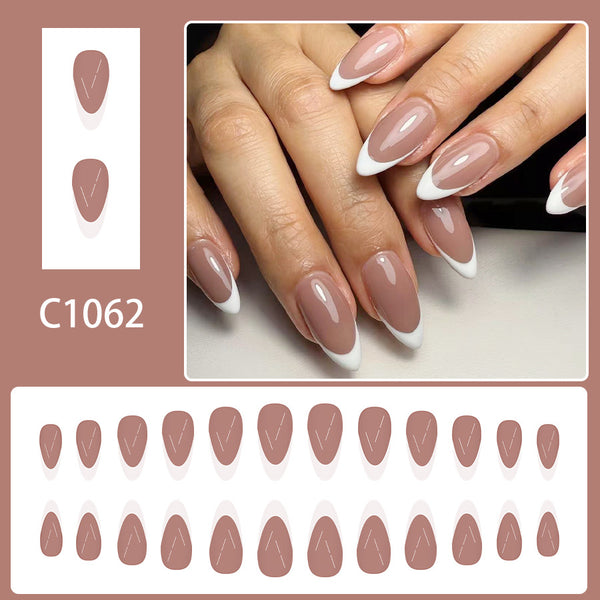 12 Sizes-24 Pcs Press On Nails C1062