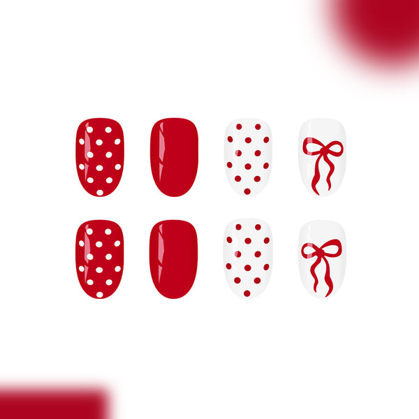 12 Sizes-24 Pcs Press On Nails C1404