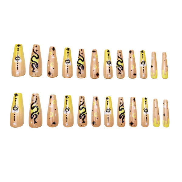12 Sizes-24 Pcs Press On Nails Y079