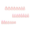 Almond French Glossy Medium Pink Press on Nails