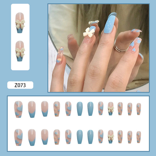 12 Sizes-24 Pcs Press On Nails Z073