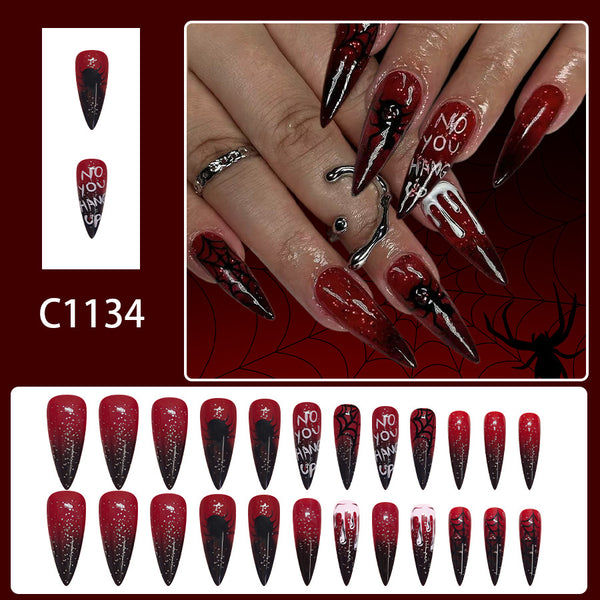 12 Sizes-24 Pcs Press On Nails C1134