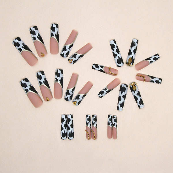12 Sizes-24 Pcs Press On Nails G010