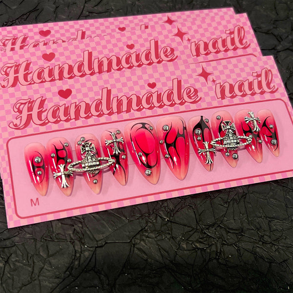12 Sizes-24 Pcs Press On Nails SP171