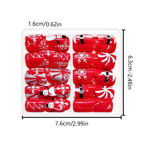 48 Pcs Press On Nails Xmas-9-48pcs-b