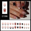 12 Sizes-24 Pcs Press On Nails C1306