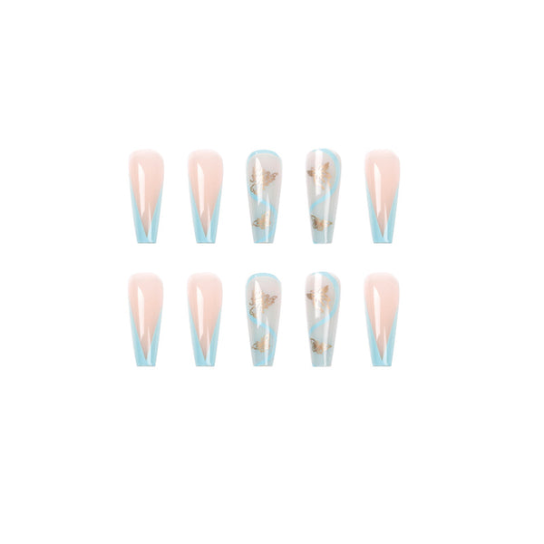 12 Sizes-24 Pcs Press On Nails JP1711