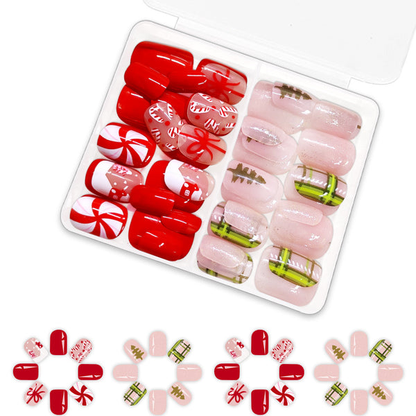 48 Pcs Press On Nails Xmas-16-48pcs
