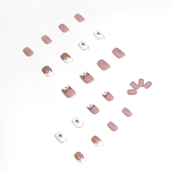 12 Sizes-24 Pcs Press On Nails JP1020