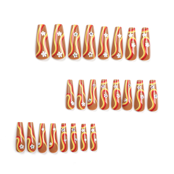 12 Sizes-24 Pcs Press On Nails JP2964