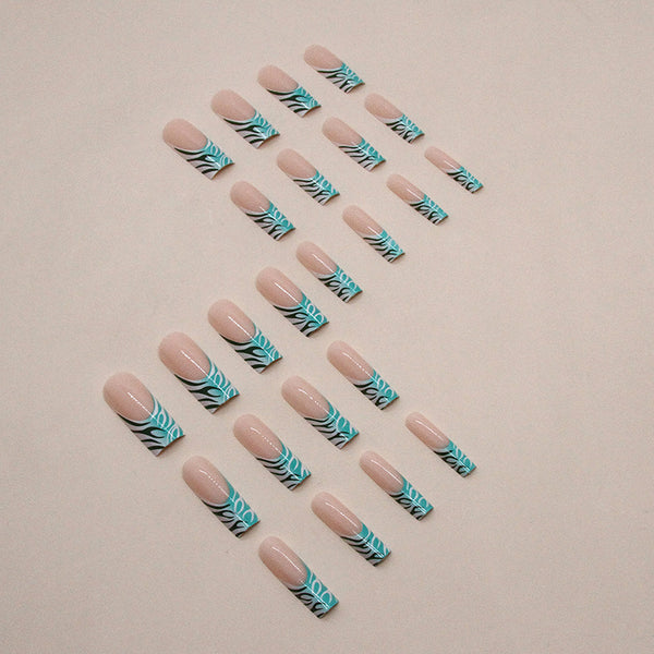 12 Sizes-24 Pcs Press On Nails G008