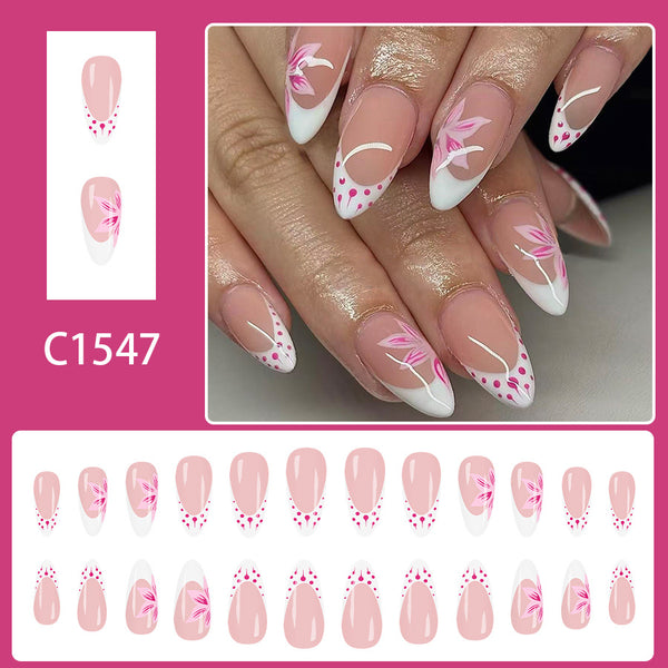 12 Sizes-24 Pcs Press On Nails G1547