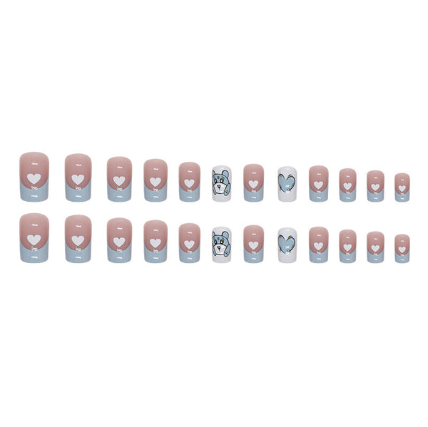 12 Sizes-24 Pcs Press On Nails W1307