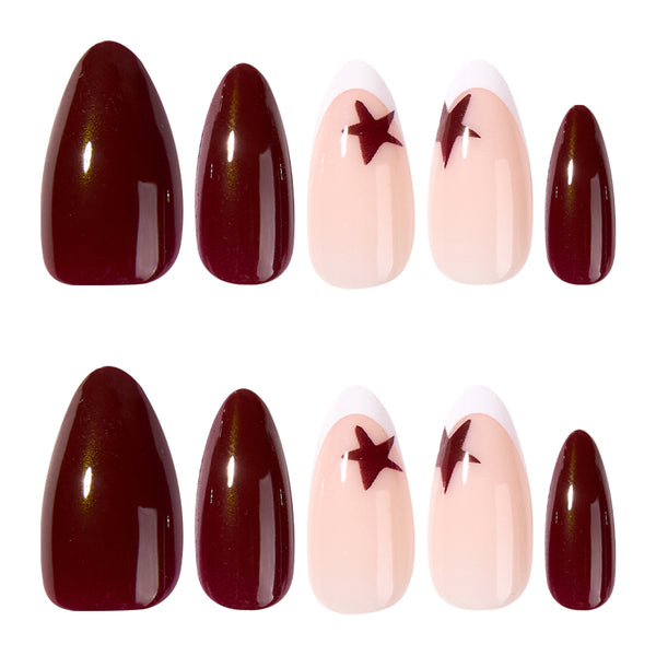 12 Sizes-24 Pcs Press On Nails JP4377