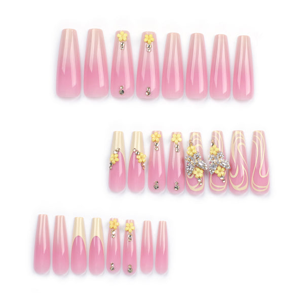 12 Sizes-24 Pcs Press On Nails JP2870