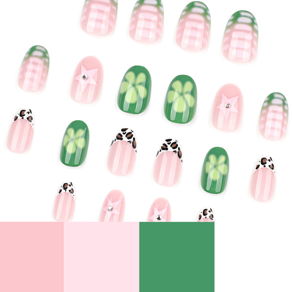 12 Sizes-24 Pcs Press On Nails JP3837