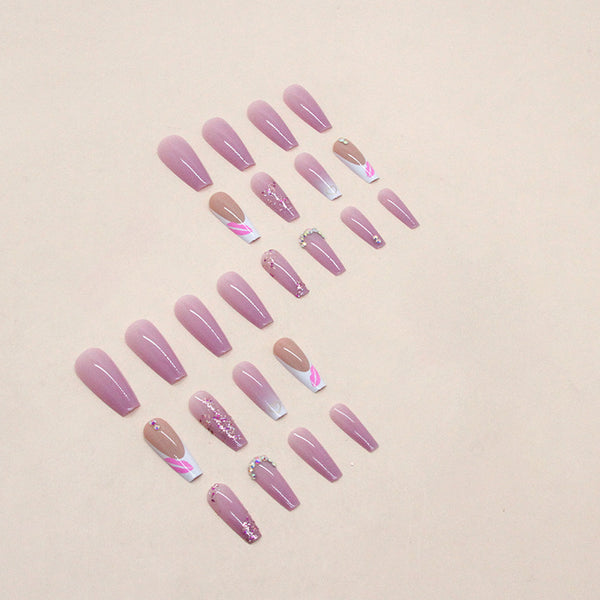 12 Sizes-24 Pcs Press On Nails Z705