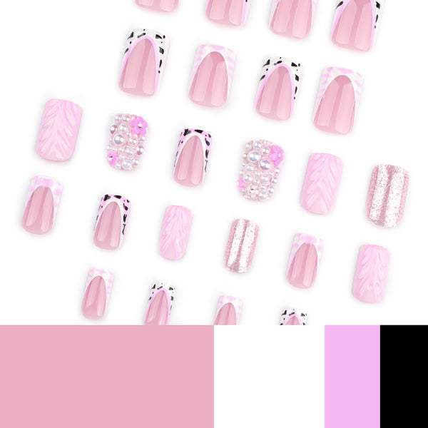 12 Sizes-24 Pcs Press On Nails JP3675