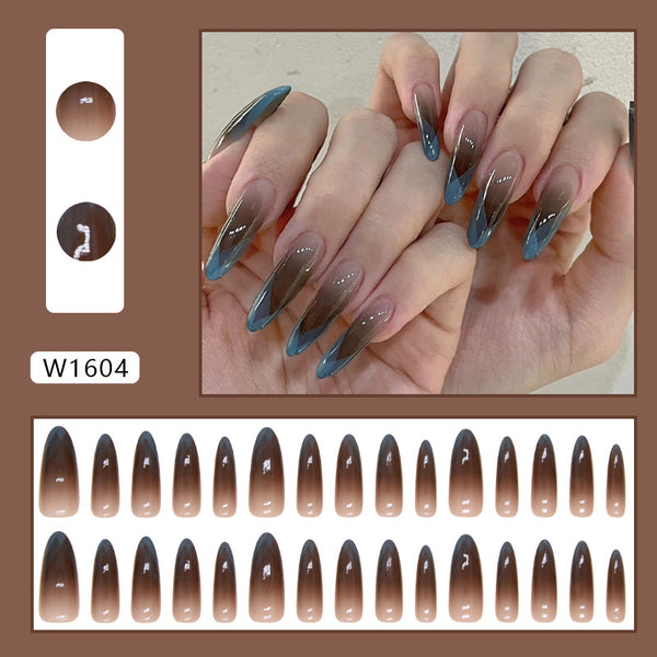 12 Sizes-24 Pcs Press On Nails W1604