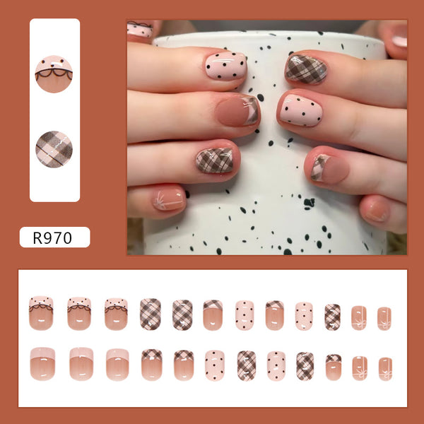 12 Sizes-24 Pcs Press On Nails R970