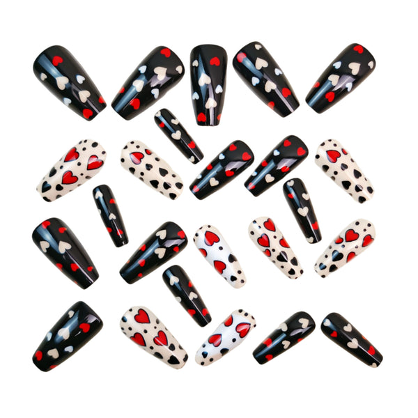 12 Sizes-24 Pcs Press On Nails Y1701