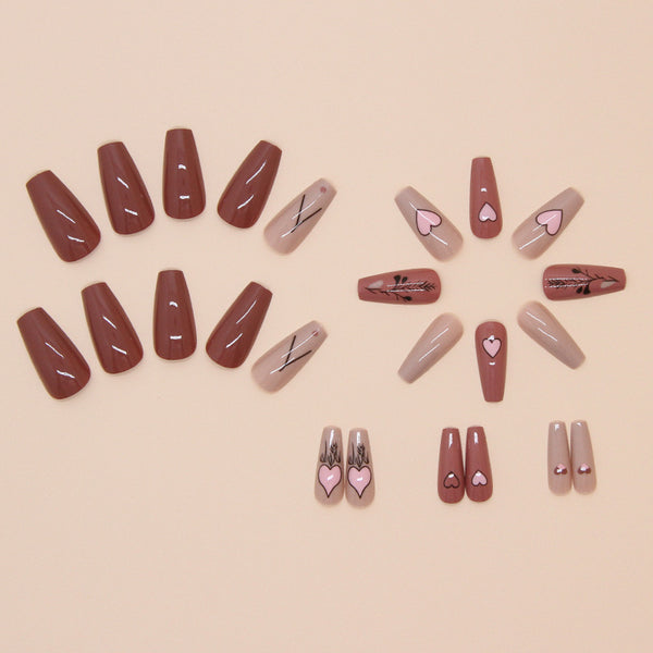 12 Sizes-24 Pcs Press On Nails W1636