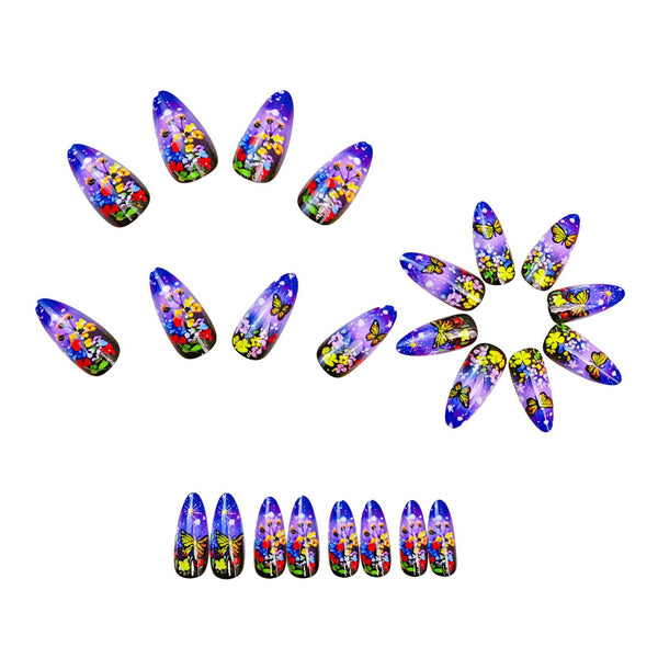 12 Sizes-24 Pcs Press On Nails Y1890