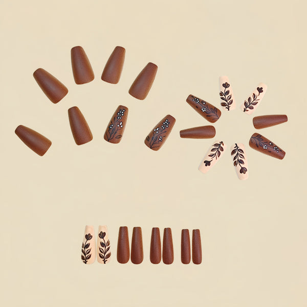 12 Sizes-24 Pcs Press On Nails Y1000