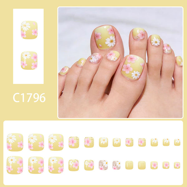12 Sizes-24 Pcs Press On Nails C1796