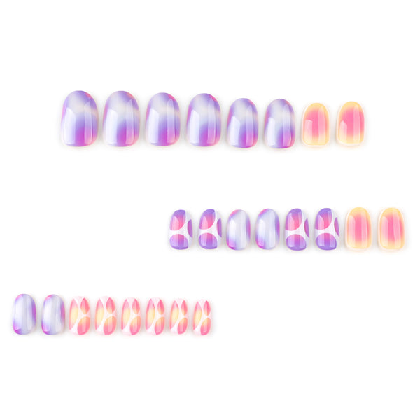 12 Sizes-24 Pcs Press On Nails JP3785