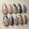 12 Sizes-24 Pcs Press On Nails W1985