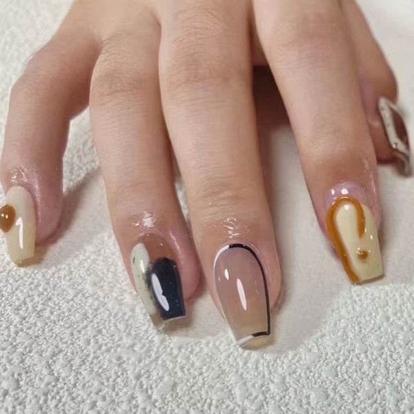 12 Sizes-24 Pcs Press On Nails R811