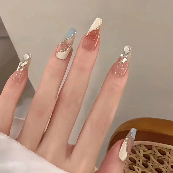 12 Sizes-24 Pcs Press On Nails Z498