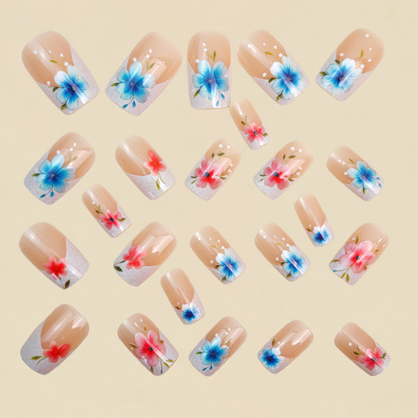 12 Sizes-24 Pcs Press On Nails Y1512