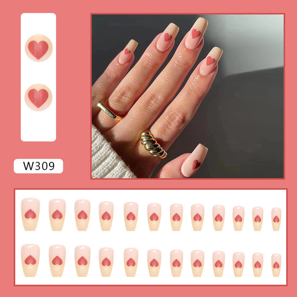 12 Sizes-24 Pcs Press On Nails W309