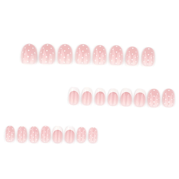 12 Sizes-24 Pcs Press On Nails JP4374