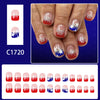 12 Sizes-24 Pcs Press On Nails C1720