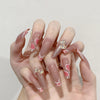 French Glossy Long Pink Press on Nails