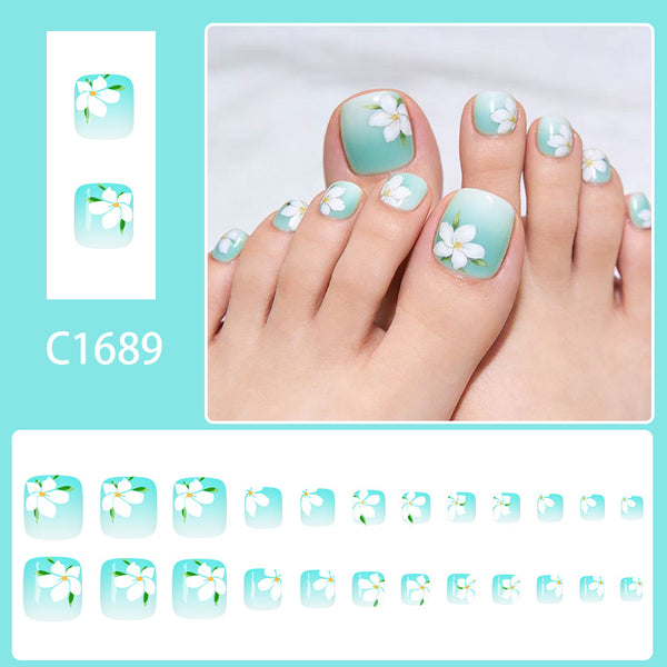 12 Sizes-24 Pcs Press On Nails C1689