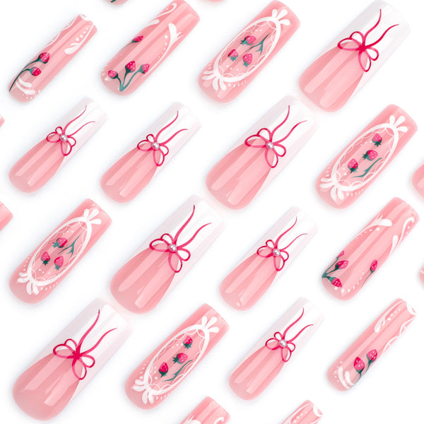 12 Sizes-24 Pcs Press On Nails JP3534