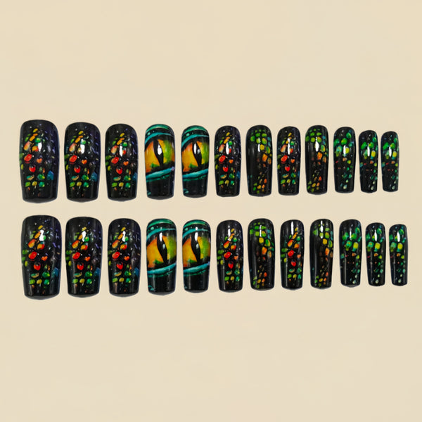 12 Sizes-24 Pcs Press On Nails Y1553