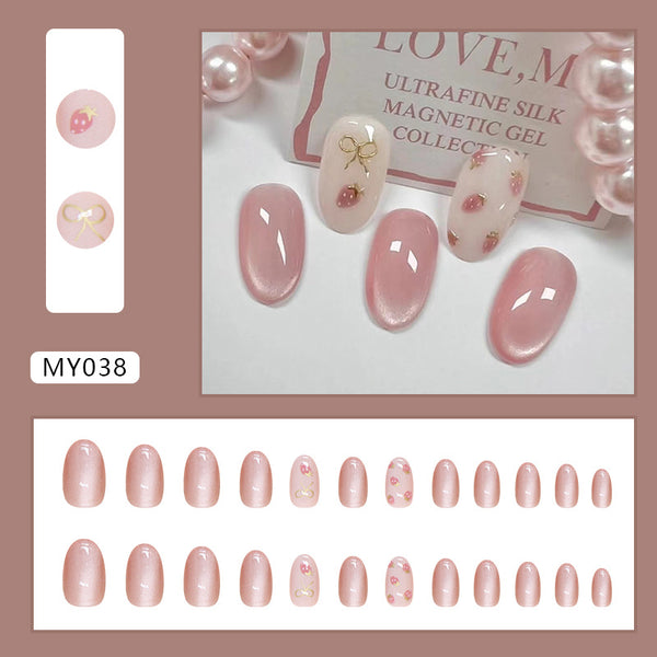 12 Sizes-24 Pcs Press On Nails MY038