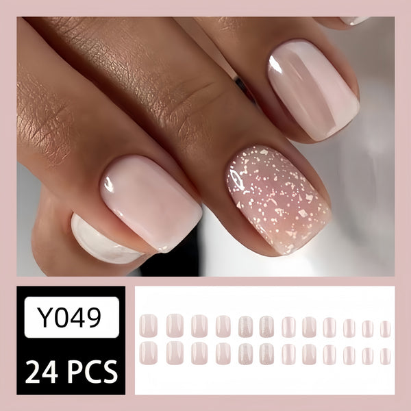 12 Sizes-24 Pcs Press On Nails Y049