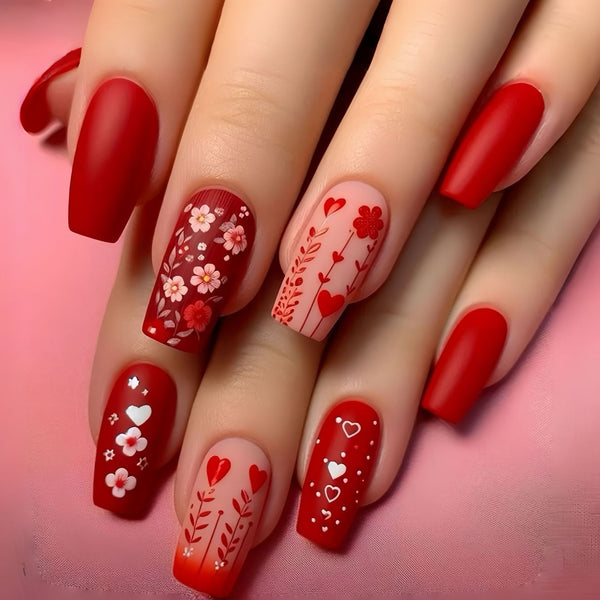 12 Sizes-24 Pcs Press On Nails Y1672