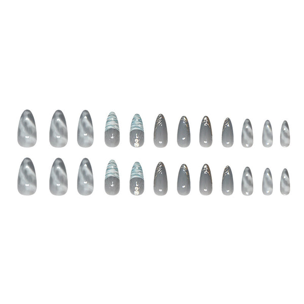 12 Sizes-24 Pcs Press On Nails Z996