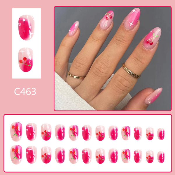 12 Sizes-24 Pcs Press On Nails C463