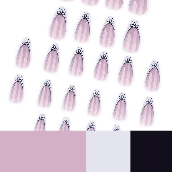 12 Sizes-24 Pcs Press On Nails JP3825