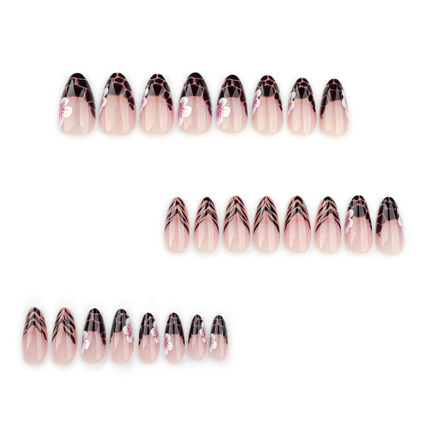 12 Sizes-24 Pcs Press On Nails JP3532